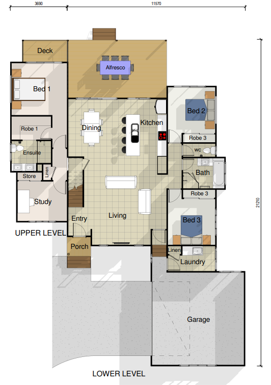 Lindeman floorplan by Tapscott Homes